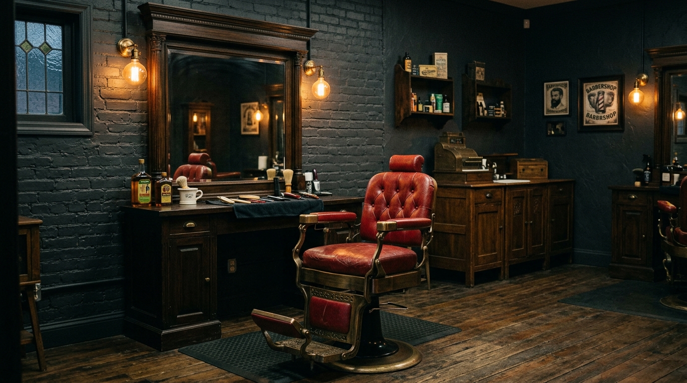 Leyan Frisør barbershop interiør